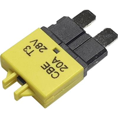 Hansor Circuit Breaker Standard, type 3, Manual Reset, 20A CBE3 Series 20A Zekeringautomaat standaard vlakzekering 20 A Geel 1 stuk(s) Hansor Circuit Breaker Standard, type 3, Manual Reset, 20A CBE3 Series 20A Zekeringautomaat standaard vlakzekering 20 A Geel 1 stuk(s)