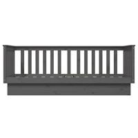 Slaapbank 90x190 cm massief grenenhout grijs - thumbnail