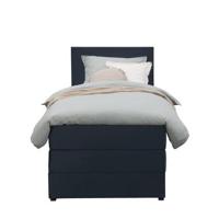 Boxspring met opbergruimte Liv egaal - blauw - 90x200 cm - Leen Bakker - thumbnail