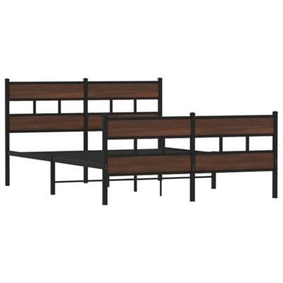 Bedframe met hoofdbord en voetbord zonder matras 137x190 cm