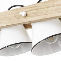 Brilliant Plow 82173/05 Hanglamp LED E27 30 W Wit, Hout (licht) - thumbnail