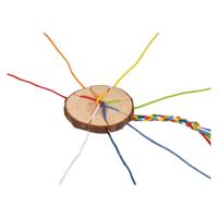 Goki houten vlecht disc armbanden maken knutselset - thumbnail