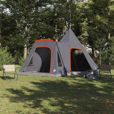Teepee Tent met dak Grijs en Oranje 545 x 450 x 295 cm Teepee Tent met dak Grijs en Oranje 545 x 450 x 295 cm