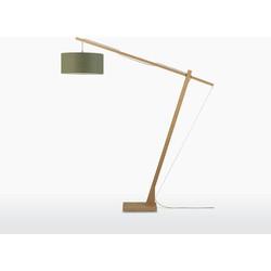 GOOD&MOJO Vloerlamp 'Montblanc' Bamboe en Eco linnen, 207cm, kleur Groen
