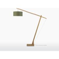 GOOD&MOJO Vloerlamp 'Montblanc' Bamboe en Eco linnen, 207cm, kleur Groen - thumbnail