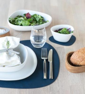 LIND DNA - Dinner Mat Curve - Placemat 37x44cm Nupo Midnight Blue