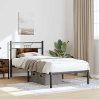 Bedframe zonder matras hout gerookt eikenkleurig 80x200 cm - thumbnail