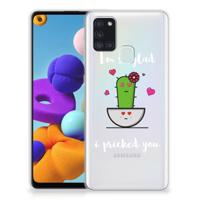 Samsung Galaxy A21s Telefoonhoesje met Naam Cactus Glad - thumbnail