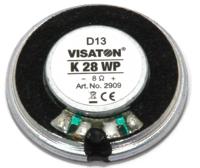 Visaton K 28 WP - 50 Ohm 1.1 inch 2.8 cm Mini-luidspreker 1 W 50 Ω Zwart Kunststof membraan - thumbnail