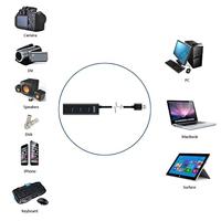 UNITEK Y-3089 interface hub USB 3.2 Gen 1 (3.1 Gen 1) Type-A 5000 Mbit/s Zwart - thumbnail