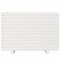 Plantenbak 70x40x49,5 cm massief grenenhout wit - thumbnail