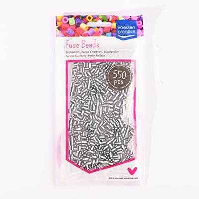 Vaessen Creative • strijkkralen tweekleurig zwart-wit 550st.