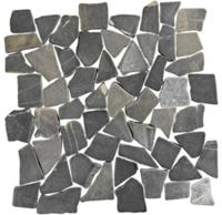 Vloer-/wandtegel kiezel mozaïek Terre D'Azur Stone Palladiana 30x30cm silva grey mat - thumbnail