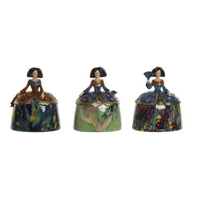 Decoratieve figuren Home ESPRIT Multicolour Romantiek 21,5 x 15,5 x 25,5 cm (3 Stuks) Decoratieve figuren Home ESPRIT Multicolour Romantiek 21,5 x 15,5 x 25,5 cm (3 Stuks)