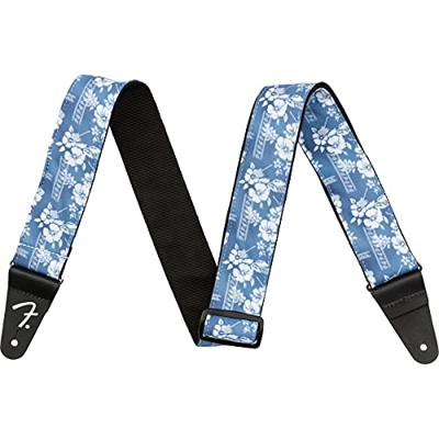 Fender Hawaiian Strap Blue Floral gitaarband