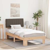 Bedframe met Gevoerd Hoofdgedeelte Taupe 100 x 200 cm - thumbnail