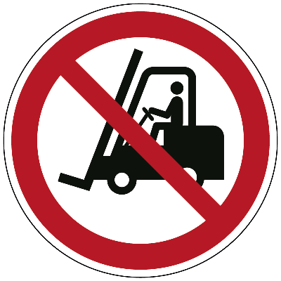 Heftruck verboden - Ø 200 mm - Sticker Heftruck verboden - Ø 200 mm - Sticker