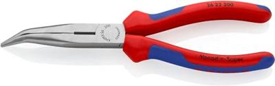 Knipex Vlakrondbektang | lengte 200 mm | recht VDE met bevestigingsoog | meercomponenten mantels | 1 stuk - 26 16 200 T 26 16 200 T - thumbnail