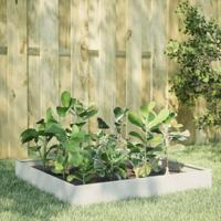 VidaXL Plantenbak verhoogd 100x100x26 cm staal wit - thumbnail
