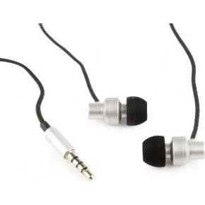 In-Ear oordopjes 'Paris' zilver met microfoon In-Ear oordopjes 'Paris' zilver met microfoon