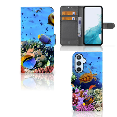 Samsung Galaxy A54 5G | Telefoonhoesje | Met pasjeshouder | Vissen Samsung Galaxy A54 5G | Telefoonhoesje | Met pasjeshouder | Vissen