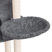 Kattenmeubel met sisal krabpalen 108,5 cm donkergrijs - thumbnail