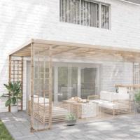 VidaXL Doorzichtig zeildoek met zeilringen 5x10 m pvc - thumbnail