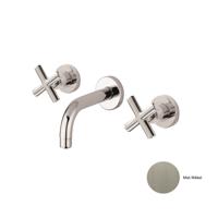 Inbouw Wastafelmengkraan Sanimex Giulini Tweeknops Kruisgreep 25 cm Inclusief G-Link Inbouwdeel Mat Nikkel Sanimex - thumbnail