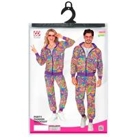 Neon Flower Power Trainingspak Paars - thumbnail