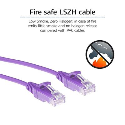 ACT Paarse 7 meter LSZH U/UTP CAT6 datacenter slimline patchkabel snagless met RJ45 connectoren ACT Paarse 7 meter LSZH U/UTP CAT6 datacenter slimline patchkabel snagless met RJ45 connectoren