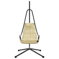 VidaXL Hangende ei-stoel beige 94 x 107 x 196,5 cm staal - thumbnail