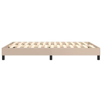 Boxspring bed kunstleer cappuccinokleurig 140x200 cm