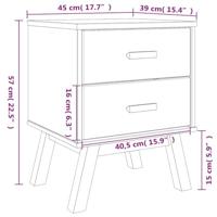 Nachtkastje OLDEN massief grenenhout bruin - thumbnail