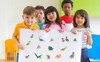 160 stickers Dinosaurussen DJECO groen - thumbnail