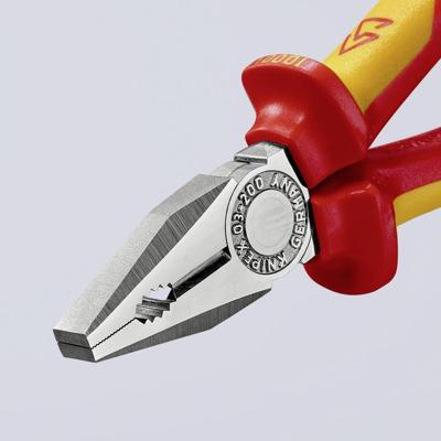 Knipex Kombi-tang verchroomd geïsoleerd met meer-componentengrepen, VDE-getest 200 mm - 0306200 Knipex Kombi-tang verchroomd geïsoleerd met meer-componentengrepen, VDE-getest 200 mm - 0306200