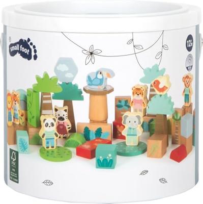 Small Foot - houten bouwblokken jungle friends fsc - 50dlg. Small Foot - houten bouwblokken jungle friends fsc - 50dlg.