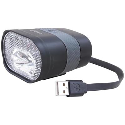 Spanninga Koplamp axendo 40 lux usb-oplaadbaar 65 mm zwart