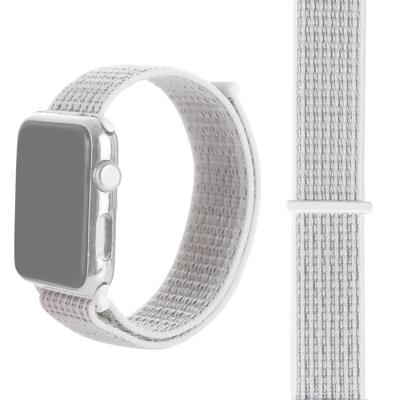 Eenvoudige mode nylon horlogebandje voor Apple Watch serie & 40mm/3 & 2 & 1 38mm met Magic stick (zilver)