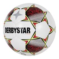 Derbystar Classic S-Light II Voetbal 4 x 3 Vlakken Maat 5 Wit Rood Geel - thumbnail