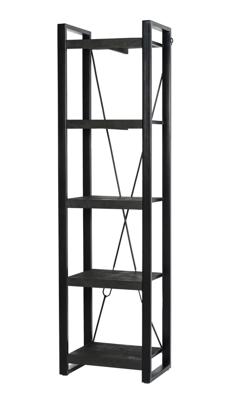 Livingfurn Wandrek 'Norris' Mangohout en staal, 200 x 55cm Livingfurn Wandrek 'Norris' Mangohout en staal, 200 x 55cm