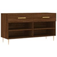 VidaXL Schoenenbank 102x35x55 cm bewerkt hout sonoma eikenkleurig - thumbnail