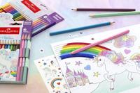 Faber Castell Kleurpotlood Unicorn zeskantig in karton etui - thumbnail
