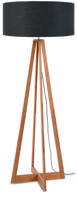 Good&Mojo Vloerlamp 'Everest' Bamboe en Eco linnen, kleur Donkergrijs - thumbnail