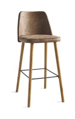 Rivièra Maison Barstoel 'Vegas' zithoogte 78cm, Pellini, kleur Coffee