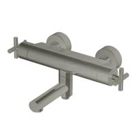 Hotbath Chap thermostatische vrijstaande badmengkraan geborsteld nikkel - thumbnail