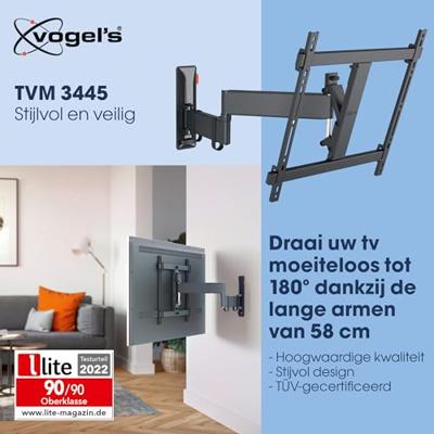 Vogels TVM 3445 Draaibare tv-beugel TV beugel Zwart - thumbnail