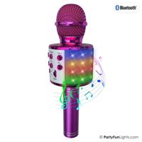 PartyFun Lights Karaoke mic party speaker roze - thumbnail