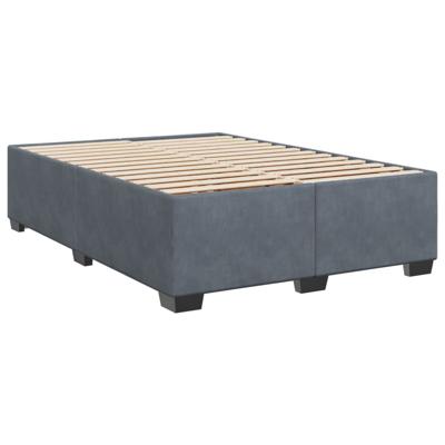 Boxspring met matras fluweel donkergrijs 140x200 cm