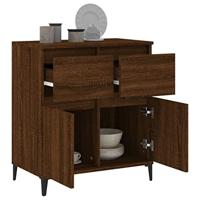 Dressoir 60x35x70 cm bewerkt hout bruineikenkleurig - thumbnail