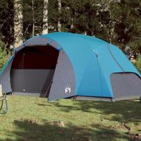 VidaXL Gezinstent crossvent 8-persoons waterdicht blauw - thumbnail